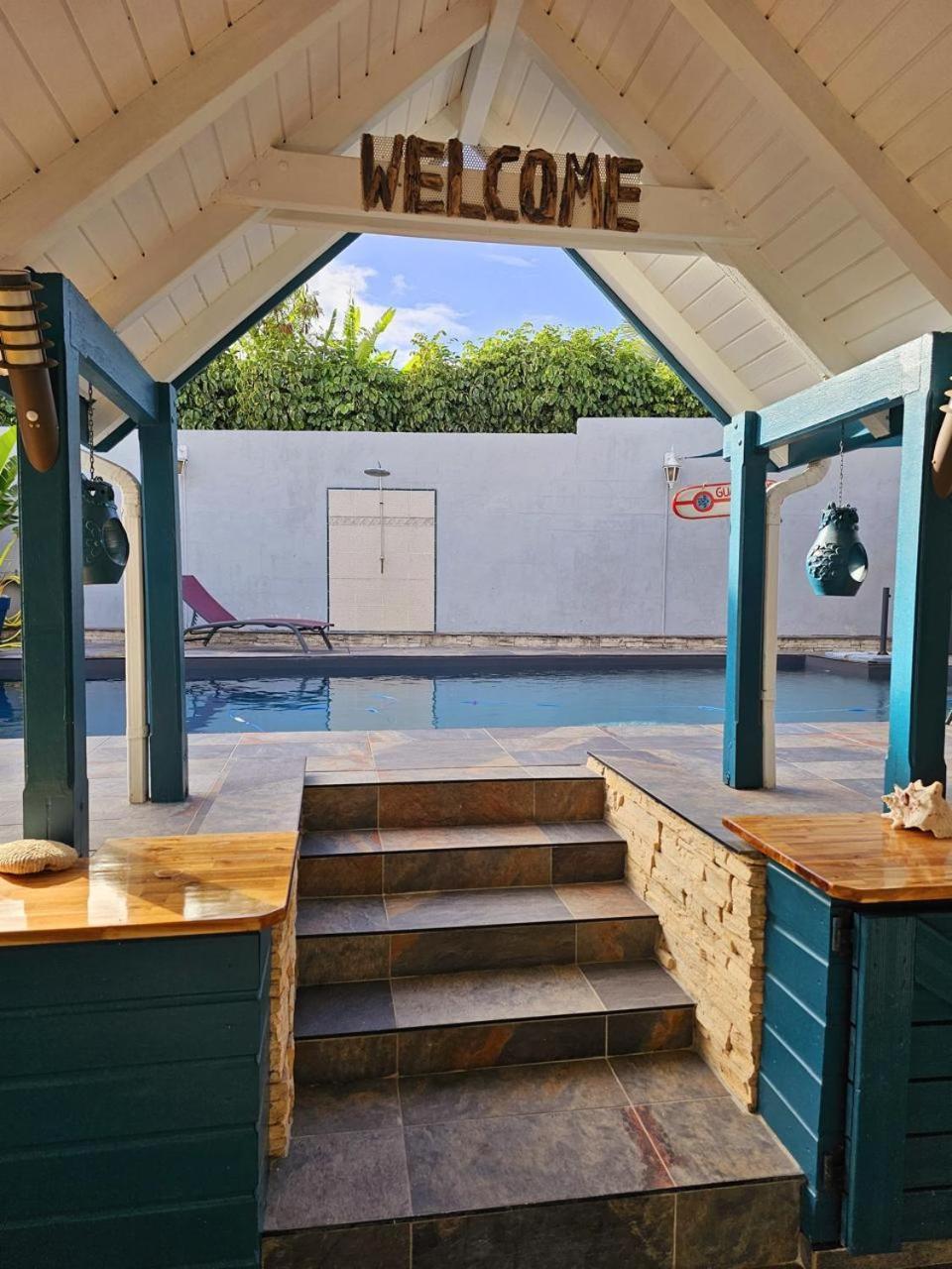 Villa 6-10 Pers, Vue Mer, Piscine Privee, Plage A Pieds Le Gosier  Kültér fotó